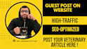 post your veterinary article on my high traffic pet website