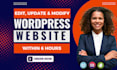 quickly update website content, replace existing wp website