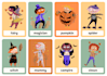create custom digital and printable halloween  flashcards