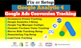setup google ads conversion tracking, conversion tracking ga4 ecommerce tracking