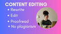 manually rewrite, edit, and proofread your content