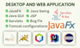 develop javafx, java swing, java gui, jsp servlets projects