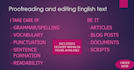 proofread and edit your english text within 24 hours