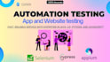 automation testing with selenium, appium, cypress and API