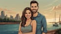 draw cartoon couple portrait