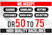 do high DR 60 to 80 dofollow backlinks seo service