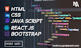 be your frontend web developer in HTML CSS javascript and react js