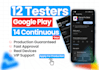 approved closed testing used 12 testers for 14 days
