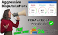 create dispute letter with proper aggressive templates