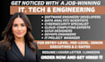 write software engineer, executive, tech, IT, UI UX, marketing, faang resume