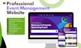 create event management website, event listing, ticket qr code