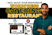 design restaurant website, food website with online booking and ordering system