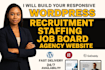 recruitment website design staffing website job board agency website