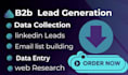 do targeted b2b lead generation and data entry and any industry