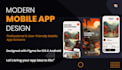 design modern and user friendly mobile app screens in figma