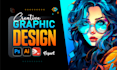do graphic design, flyer, logo vector art in adobe illustrator, photoshop