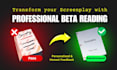 beta read your screenplay or be your script beta reader, screenplay notes