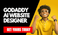 design godaddy ai website ai landing page