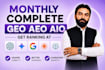 do monthly ai SEO, GEO, aeo and quality backlinks for ai search