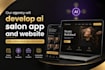 develop ai salon app and website with online booking automation