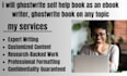 ghostwrite self help book as an ebook writer, ghostwrite book on any topic