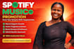 boost spotify followers, monthly listeners, streams, saves and playlist adds