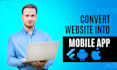convert website into a webview mobile app with push notifications