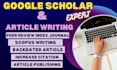 write and publish backdated article in google scholar peer indexed journal