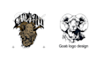 make hand drawn sheep goat head logo