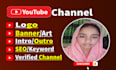 youtube channel create and setup with logo, art, SEO
