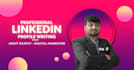 write a professional linkedin profile for executives and founders