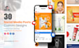 create custom social media post designs for whole month