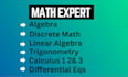 calculus 1 2 3, linear algebra,discrete math, differential equation,trigonometry