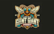 do asian giant hornet mascot logo with creative concept