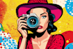 draw a retro pop art roy lichtenstein style