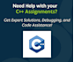 help you with your c plus plus assignments and code solutions