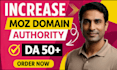 website domain authority moz da 50 plus guaranteed