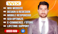 do professional wix website design redesign development wix studio