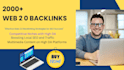 do unique SEO 70 web 2 0 backlinks   premium website