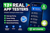provide real 12 testers for google play console closed testing