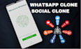 develop a whatsapp clone, real time chat app for android and ios using flutter