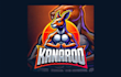 design amazing kangaroo mascot logo with express delivery