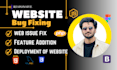 website bug fixing php laravel errors html css bugs react js integration apidata