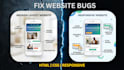 fix HTML CSS bugs and responsive issues in your website