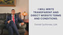 write transparent and direct website terms and conditions