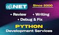 write, edit, review, debug and fix python program code