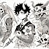 tattoo illustration anime style in lines