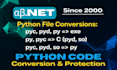 convert python script to exe and turn pyd pyc to py both ways with protection