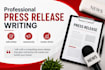 write a professional press release