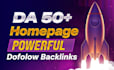 do homepage contextual sidebar, footer high da50 dofollow